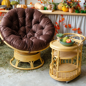 Carrito de hotel de ratán natural de 3 niveles tejido a mano con diseño de arco encantador para Bar, cocina, comedor o Vietnam - Product Image 4