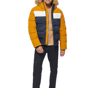 Winter Outerwear Fashion Trend Focused Men Streetwear <b>Hooded</b> Faux <b>Fur</b> Winter <b>Jacket</b> Customized - Product Image 5