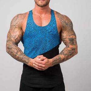 100% coton hommes débardeur respirant et doux avec impression bouffante tissage tricoté en gros avec impression numérique autocollant - Product Image 5