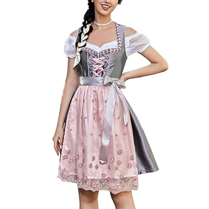 Wholesale Ladies Plus Size Dirndl Dress Custom Printed Bavarian Oktoberfest Costumes for Women Newest Frock Design - Product Image 1