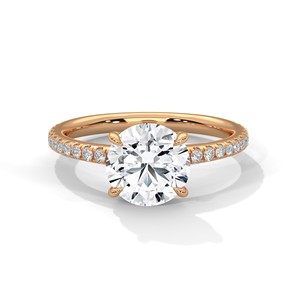 Anillo Solitario de Moissanita con Corte Brillante Redondo de 2.0 ct, Plata de Ley 925, Anillo de Compromiso - Product Image 3