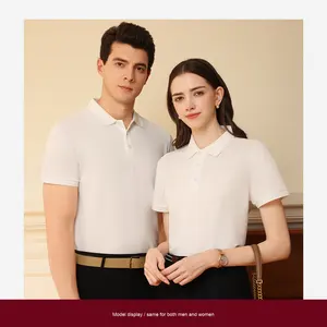 Polo de algodón en blanco con logotipo bordado y estampado de su marca personalizada al por mayor, camiseta polo para hombre, camiseta informal Lisa para hombre - Product Image 3