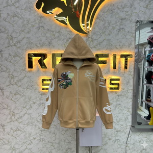 Tendance Mode Fabricant professionnel Sweat à capuche zippé Puff Printed fabriqué en usine Sweats à capuche à bas prix pour hommes - Product Image 4