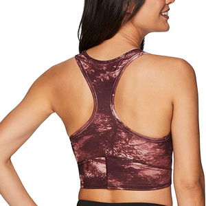 Ropa de gimnasio acanalada de gran tamaño y alta elasticidad de color personalizado barra deportiva precio al por mayor tops clásico escote cuadrado Sujetador deportivo de mujer - Product Image 4