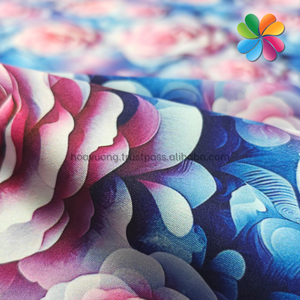 Tissu en soie 100D à impression numérique, motif floral 3D, matière douce, respirante et lisse, OEM et ODM - Product Image 5