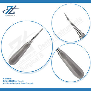 Lindo Levian 4,0mm elevador de raíz curvada alemán de alta calidad de acero inoxidable elevador de extracción Dental fabricante Pakistán - Product Image 4