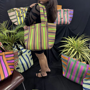 ถุงช้อปปิ้งแบบใช้ซ้ำได้ ผลิตจากไนลอน PP รีไซเคิล ของอินเดีย ถุงผ้าแบบยั่งยืน จำหน่ายจำนวนมาก ถุงซักผ้า - Product Image 1