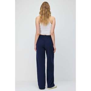 Pantalon de survêtement large pour femme, 100 % polyester, bleu marine, pour l'extérieur - Product Image 5