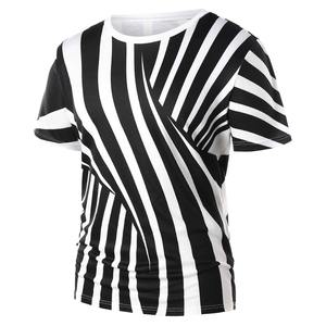 Respirant 100% coton coupe ample imprimé T-Shirt surdimensionné pour hommes tissu tricoté décontracté Gym Fitness porter avec Logo Design - Product Image 3