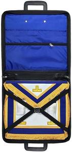 Estuche para Mandil de Maestro Masón Bordado a Máquina (Cuero Negro), Tamaño Provincial MM |   Bolsas de Transporte para Masones - Product Image 4