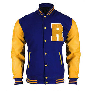 Veste de baseball universitaire à capuche en laine de haute qualité pour hommes, vêtements de rue, Logo Patch, camionneur tricoté, veste en cuir Letterman - Product Image 1