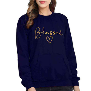 Sudaderas de mujer Tela de poliéster Suave Cómodo y transpirable Cálido Otoño Nueva moda Casual Sudaderas de color sólido - Product Image 6