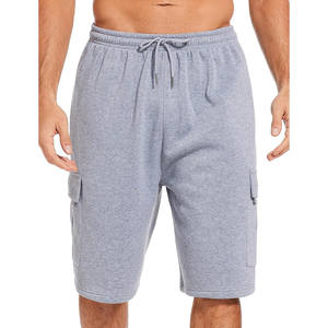 Pantalones cortos de algodón gris sueltos de verano con logotipo personalizado por encima de la rodilla para hombre, pantalones cortos de lana en blanco 2025, pantalones cortos de gimnasio de verano baratos personalizados - Product Image 1