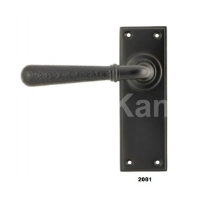 Venta caliente martillado mate negro resistente manija de puerta y cerradura manija de puerta de entrada decorativa para el hogar Hotel y Villa - Product Image 2