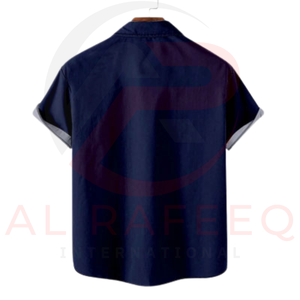 T-shirt décontracté de haute qualité pour hommes T-shirt de plage à manches courtes en coton polyester entièrement imprimé sur mesure avec motif court - Product Image 5