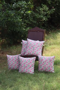 100% Cotton <b>Cushion</b> Covers Beautiful Floral <b>Striped</b> Vintage Portrait Great Embroidery Work for Modern Home Outdoor Disposable - Product Image 3