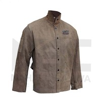 Vestes résistantes de soudure de sécurité de preuve de feu de la chaleur résistante d'étincelle de travail industriel en cuir Équipement de protection personnel