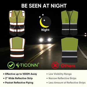 Entrenamiento de construcción Hi Vis Seguridad Chaleco DE SEGURIDAD reflectante Ropa Chaleco de construcción - Product Image 6