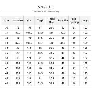 Marque hommes classique droite décontracté Denim pantalon gris fumé mi affaires écologique poids moyen coupe ample coton grandes tailles 44 46 - Product Image 2