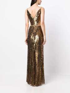 เดรสค็อกเทลยาวทรงแม็กซี่ปักเลื่อมลายดอกไม้สำหรับงานเลี้ยงตอนเย็น - Product Image 6