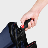Paraguas Plegable de Viaje de Lujo de 23 Pulgadas, Totalmente Automático, con Impresión Personalizada, Doble Capa de Tela Pongee con Ventilación, Venta al Por Mayor