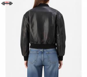 Chaqueta de Cuero 100% Real para Mujer, Nueva, Casual y Elegante, Chaqueta de Cuero Genuino en Empaque Premium, Chaqueta de Cuero Personalizada para Mujer - Product Image 2