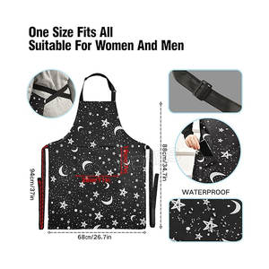 Delantal sin mangas de poliéster y algodón de alta calidad con correa para el cuello para cocinar y limpiar-Venta al por mayor - Product Image 3