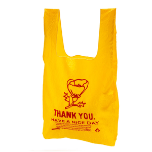 Sac d'emballage de t-shirt en plastique avec poignée de gilet de supermarché vente en gros emballage de stockage alimentaire réutilisable HDPE/LDPE - Product Image 2
