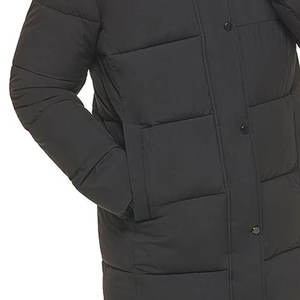 Veste matelassée à capuche pour homme grande taille, personnalisée OEM, 100% polyester, décontractée, pour l'hiver, imperméable, respirante, tricotée - Product Image 6