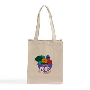 Customized <b>Medium</b> Cotton Tote <b>Bags</b> with Durable Full Gusset & Letter Pattern Daily Use Beach <b>Bags</b> TF210 Model - Product Image 1