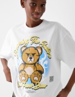 T-shirt Boxy Court Personnalisé Femme 2026 – Nouvelle Tendance Style Coton 240gsm Imprimé DTG Boutonné Épaules Tombantes Vêtement Streetwear