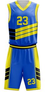 Uniforme de basket-ball respirant de haute qualité RAM Industry couleur jaune et noire meilleur équipement de sport sublimé - Product Image 3