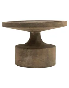 Candelabro de madera de acacia hecho a mano, soporte de vela de madera pulida para Navidad, vela de Navidad de Color Natural - Product Image 5