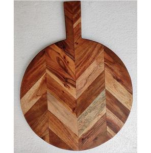 Planche à découper rectangulaire en bois de manguier plateau de blocs à découper avec poignées organisateur de cuisine - Product Image 6