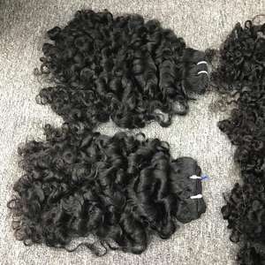 2025 Venta caliente birmano rizado B1 100% extensiones de cabello virgen crudo vietnamita Genius Weft-Color Natural - Product Image 3