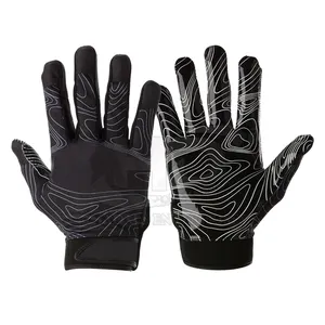 Guantes con diseño personalizado para receptor de fútbol americano para adultos, de marca privada