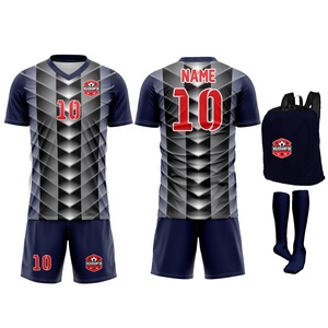 Traje Deportivo Corto de Poliéster 100% Transpirable de Secado Rápido de Alta Calidad para Hombre y Mujer, MOQ Bajo, Uniforme de Fútbol Personalizado por Sublimación OEM - Product Image 1
