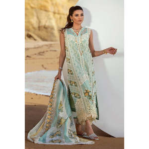 Conjuntos de Traje de Mujer Crimson X Saira Shakira Luxury Lawn para D2, Verano Siciliano, Aqua-TC-122 - Product Image 1
