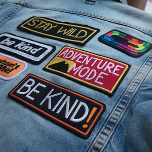 Écussons rectangulaires brodés personnalisés Tissu sergé Écussons à image personnalisée Fer personnalisé à coudre et support à crochet et boucle - Product Image 2