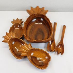 Bol en bois personnalisé d'excellente qualité forme d'ananas fait à la main meilleure vente de bol en bois utilisé pour la vaisselle - Product Image 2