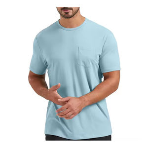 Haut de sport classique à col rond pour homme 100% coton T-shirt décontracté à manches courtes et coupe ajustée pour l'été - Product Image 1