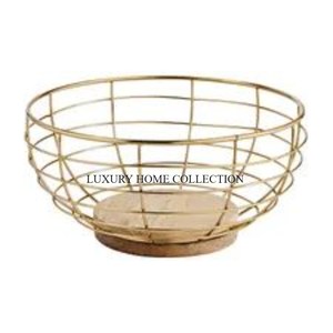 Nueva cesta de pan y frutas de ratán de hierro de moda diseñada con un enfoque minimalista para la decoración moderna de la granja a precio de venta - Product Image 3