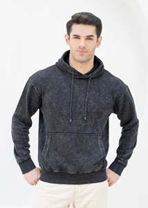 Sudaderas con capucha de peso pesado para hombre de alta calidad con lavado ácido 100% algodón en blanco Fabricación de logotipo personalizado hecho en Pakistán - Product Image 5