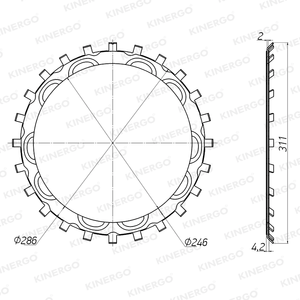 FZF15S3 Friction <b>Plate</b> for ZF 6HP32 - Product Image 2