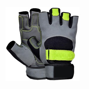 Guantes de gimnasio de levantamiento de pesas ligeros de fábrica OEM de estilo básico con nuevo diseño hecho de cuero y caucho - Product Image 4