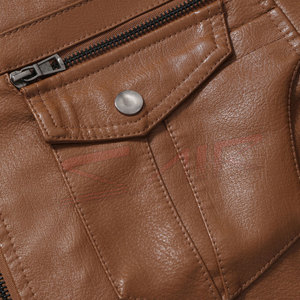 Veste en cuir de peau de mouton pour hommes de haute qualité à la mode en cuir PU prix de gros pour l'hiver style High Street - Product Image 4