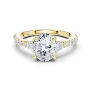 Anillo de zafiro 10K Diseño único de Halo - Product Image 4