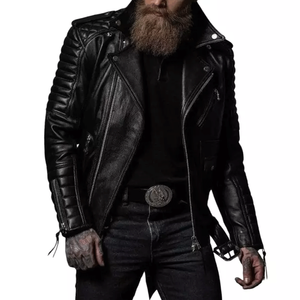 Men's Genuine Lambskin Leather Racing Motorbike Jacket Black Quilted Biker CE Armoured Protections Winter Motorcycle Jacket for - Product Image 3