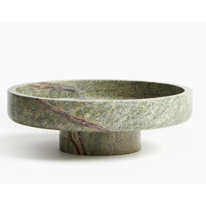 Grand bol sur pied en marbre gris naturel vintage écologique, pierre à pied élégante servant de pièce maîtresse décorative pour les mariages - Product Image 2