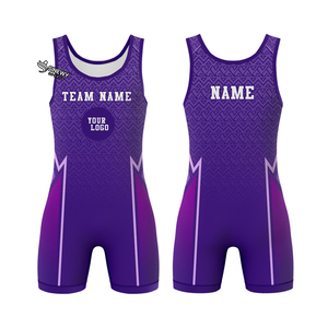 ชุดซิงเกิลเล็ตมวยปล้ำแขนสั้นผ้าโพลีเอสเตอร์พิมพ์ลายดิจิตอลโลโก้ด้านหน้าตามสั่ง ระบายอากาศได้ดี ทนทาน ผ้าหนา 200gsm สำหรับผู้ชาย - Product Image 4